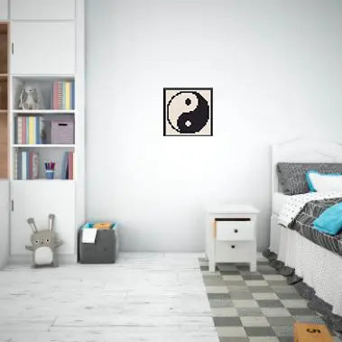 Bricked Mosaic Portrait 10x10" Yin Yan - Memobrick